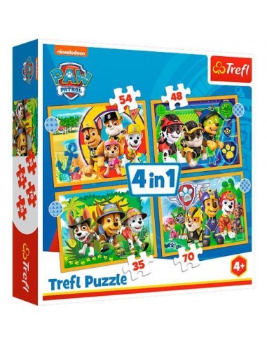 Trefl Puzzle 4 em 1 - Patrulha Pata
