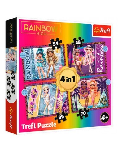 Trefl Puzzle 4 em 1 - Rainbow High