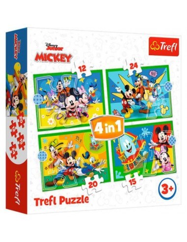 Trefl Puzzle 4 em 1 - Mickey