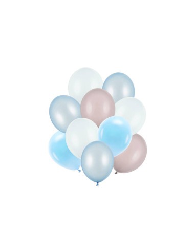 PartyDeco Conjunto 10 Balões Latex Azul