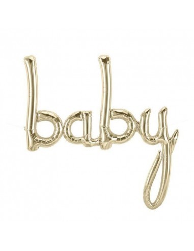 Balão Foil 46" Baby Script Dourado