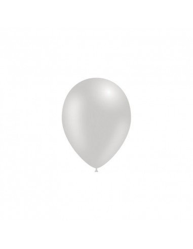 Balão Látex 30cm Metalizado Prata