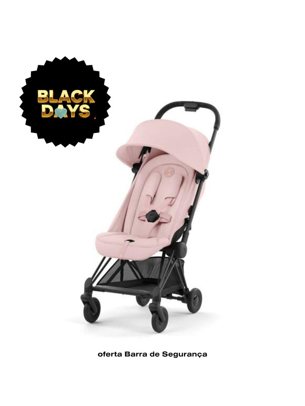 Carrinho de Bebé  Cybex Coya Matt Black Peach Pink light pink