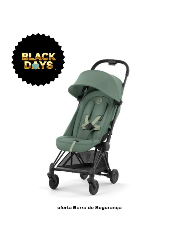 Carrinho de Bebé  Cybex Coya Matt Black Leaf Green dark green