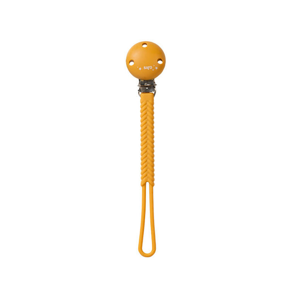 Saro Prende Chupetas Silicone Mostarda
