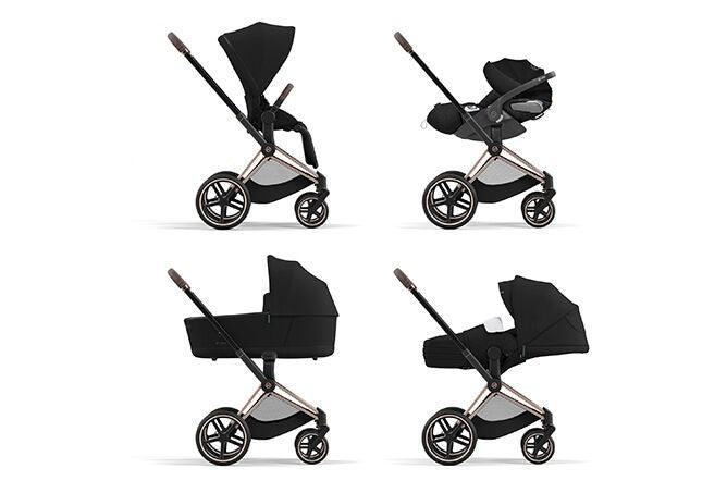 Carrinho de Bebé Cybex Chassi e Estrutura de Assento Priam 4 | Chrome Brown - Minicool
