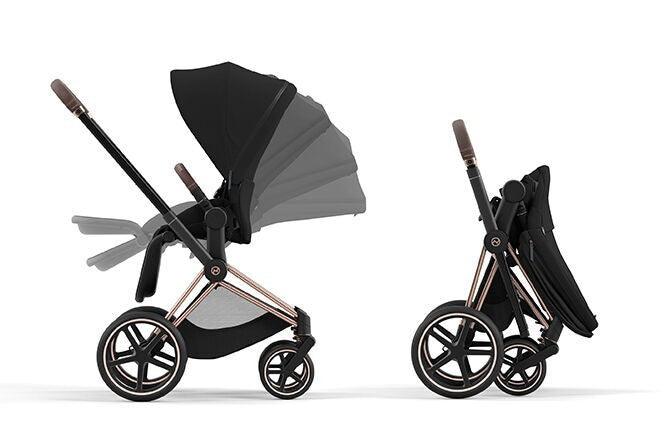 Carrinho de Bebé Cybex Chassi e Estrutura de Assento Priam 4 | Chrome Brown - Minicool
