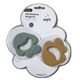 Saro Mordedores Peixes Verde/Mostarda Saro
