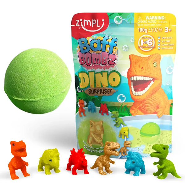 Zimpli Baff Bombz Surpresa com Figura Colecionável de Dinossauro