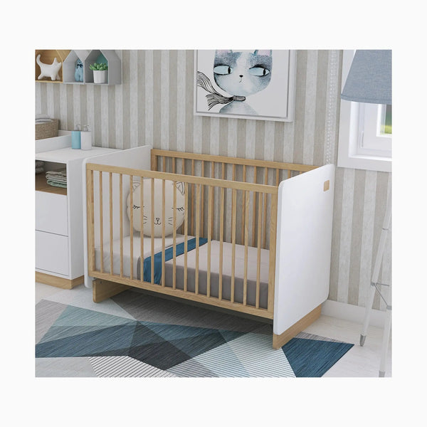 Trama Cama Baby 120x60 cm Branco Mate/Tola | Evolutiva com Lateral Amovível