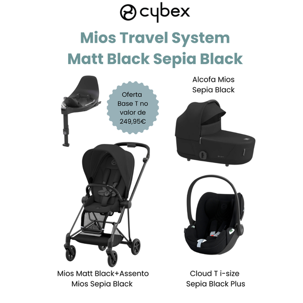Cybex Promoção Travel System Mios Matt Black Sepia Black