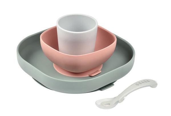 Conjunto de Refeição com Ventosa Béaba Eucalyptus