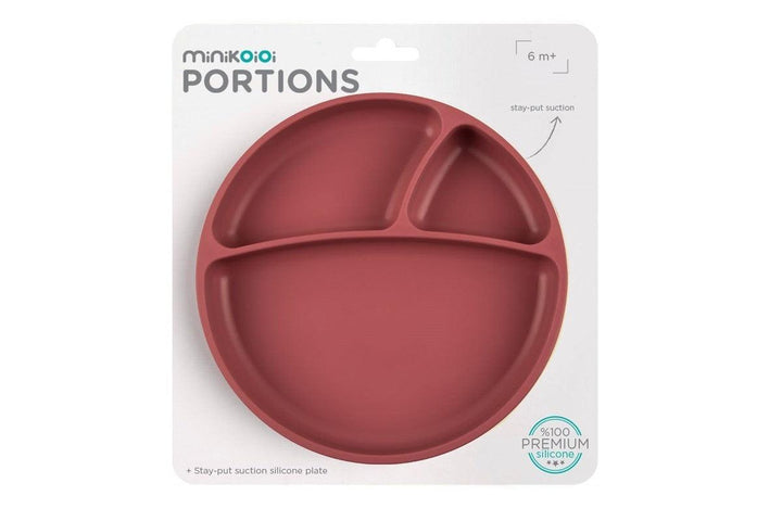 Prato de Silicone com Divisórias e Ventosa Minikoioi Velvet Rose - Minicool