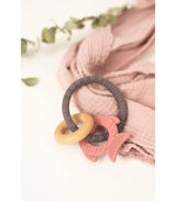 Mordedor de Madeira e Silicone Olmitos Fish Pink Olmitos