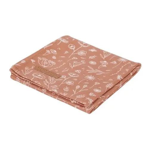 Musselina Little Dutch Wild Flowers Rust 120x120cm Little Dutch