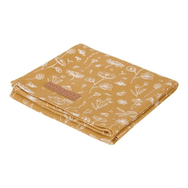 Musselina Little Dutch Wild Flowers Ochre 120x120cm