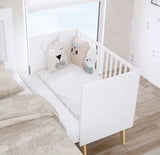 Trama Cama de Grades CoSleep Nuova Branco Mate/Faia 120x60cm Trama - Mobiliário de Bebé