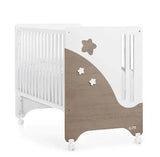 Cama de Grades CoSleep Trama Cielo Branco Mate/Acácia 120x60cm Trama - Mobiliário de Bebé
