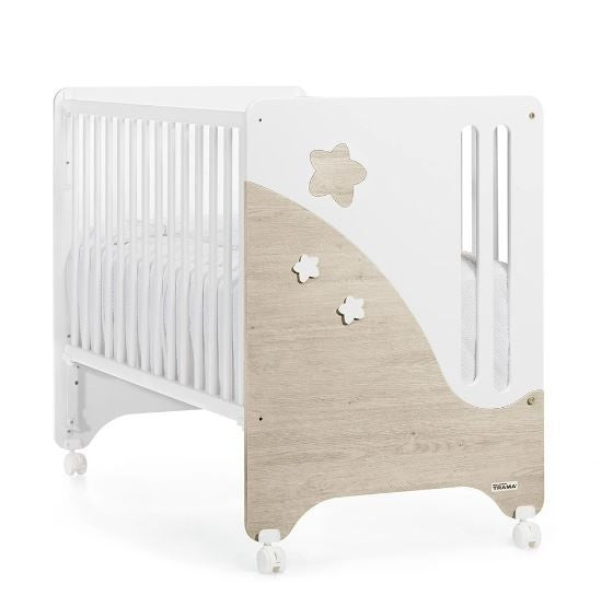 Cama de Grades CoSleep Trama Cielo Branco Mate/Roble Castello 120x60cm