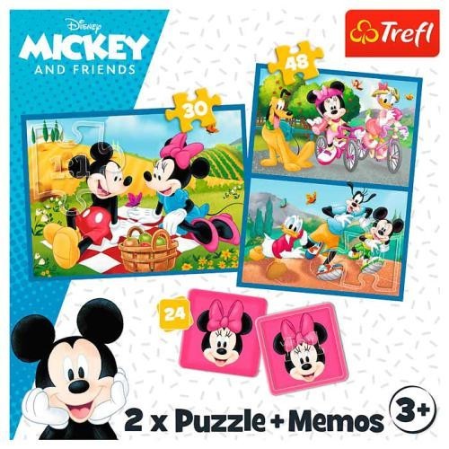 Puzzle 3 em 1 - Meet the disney characteres