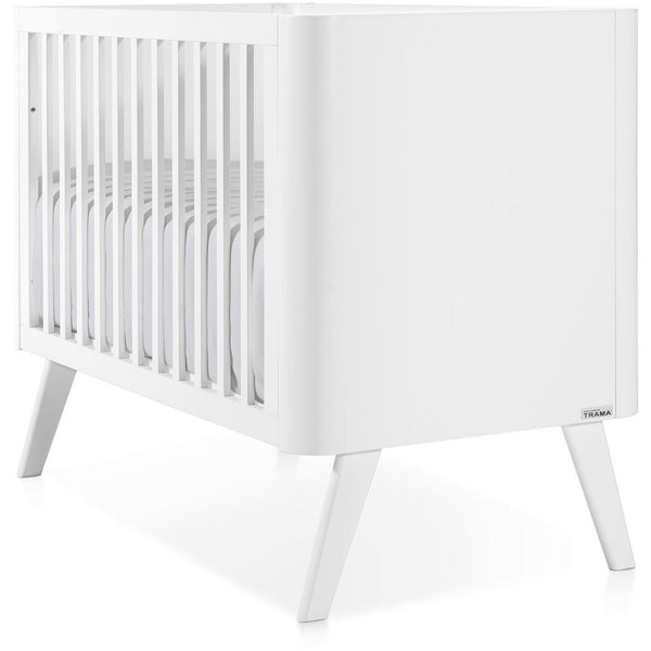 Trama Cama de Grades Round 120x60 cm Branco Mate