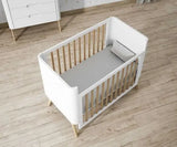 Trama Cama de Grades Round 120x60 cm Branco Mate/ Tola Trama - Mobiliário de Bebé