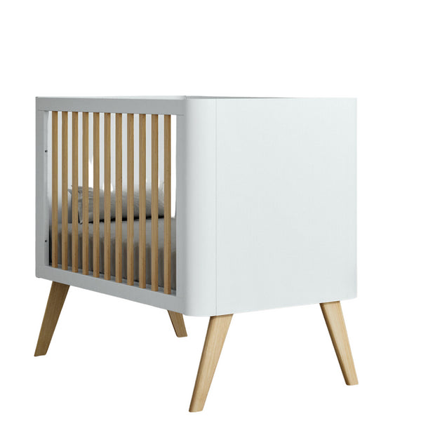 Trama Cama de Grades Round 120x60 cm Branco Mate