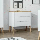 Trama Cómoda Maxi Round Kit Branco Mate/Tola Trama - Mobiliário de Bebé