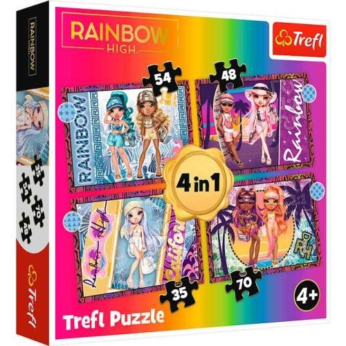 Trefl Puzzle 4 em 1 - Rainbow High