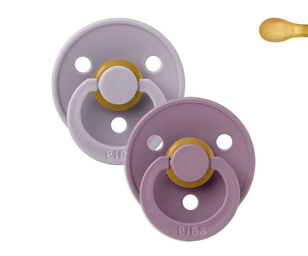 Pack 2 Chupetas BIBS Simétrica Fossil Grey/Mauve - 0+ meses