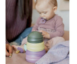 Empilhável BIBS Wobbly Bright Rainbow Bibs