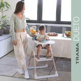 Cadeira de Mesa Dueto Trama Faia/Branco Trama - Mobiliário de Bebé