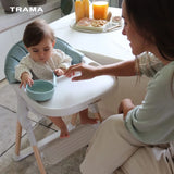 Cadeira de Mesa Dueto Trama Faia/Branco Trama - Mobiliário de Bebé