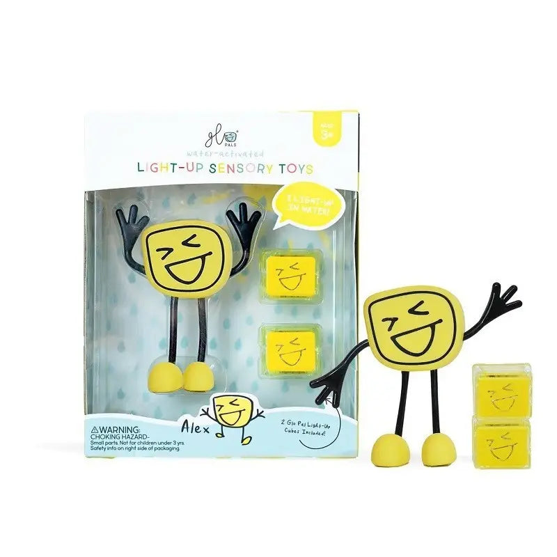 Set Personagem e 2 Cubos Luz GloPals Alex Glopals