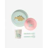 Saro Set Alimentação 5 Peças Wild Dinos Hortelã/Rosa Saro