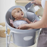 Shnuggle Banheira Pebble Grey com Encosto Branco Shnuggle