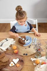 Babete de Silicone Lassig Happy Rascals Smile Sky Blue Lässig
