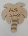 Placa "Hello World" Woven Kids Palm Tree