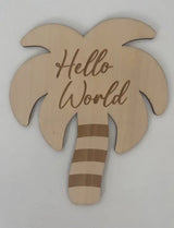 Placa "Hello World" Woven Kids Palm Tree
