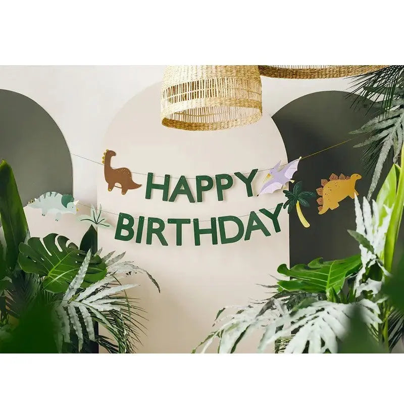 PartyDeco Bandeiras Happy Birthday Dino PartyDeco