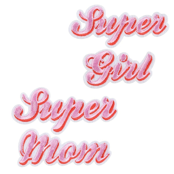 PartyDeco Estampado "Super Girl, Super Mom"