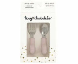 Tiny Twinkle Talheres em Aço e Silicone Elefante Rosa Tiny Twinkle