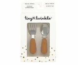 Tiny Twinkle Talheres em Aço e Silicone Urso Laranja Tiny Twinkle