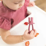 Tiny Twinkle Talheres Aprendizagem Silicone Bordô Tiny Twinkle