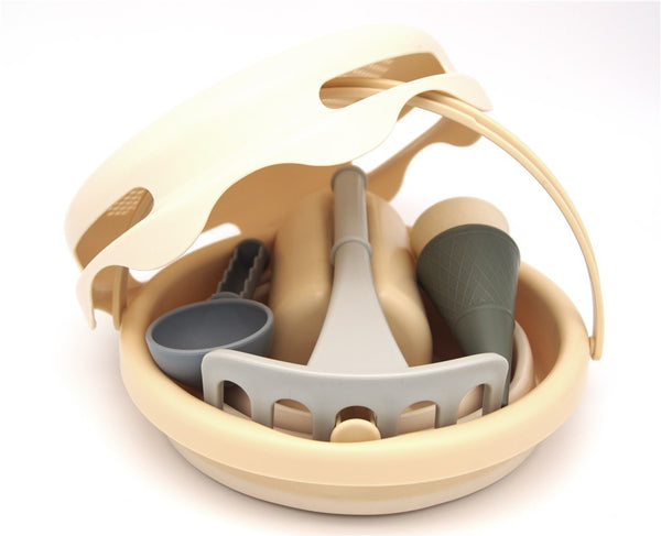 Conjunto de Praia 7 em 1 Beige
