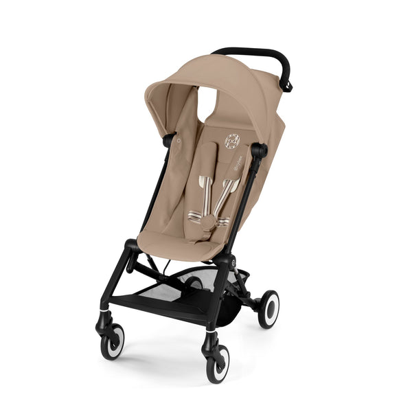 Cybex Carrinho de Bebé Agis 2025 Almond Beige - Compacto, semi-reclinável e compatível com bagagem de mão