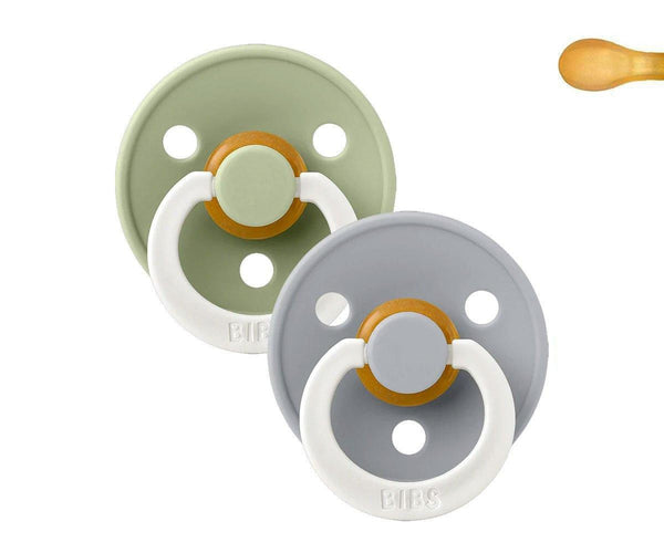 Pack 2 Chupetas BIBS Simétrica Sage Glow/Cloud Glow - Tam.2|6+ meses