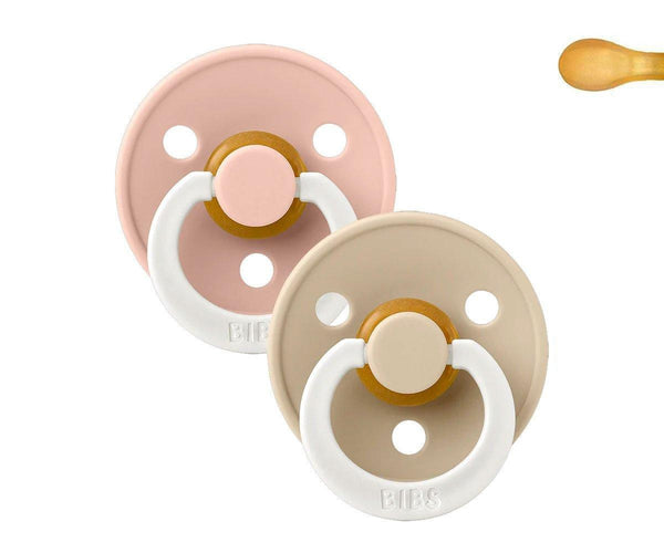 Pack 2 Chupetas BIBS Simétrica Blush Glow/Vanilla Glow - Tam.2|6+ meses