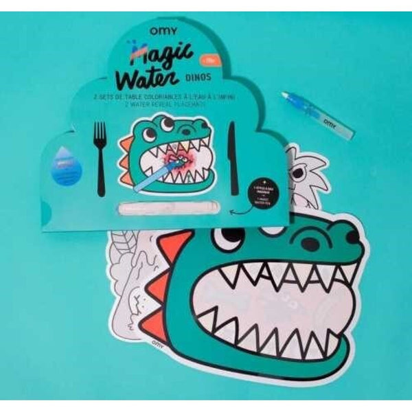 Omy Tabuleiro para Colorir Magic Water Dinos