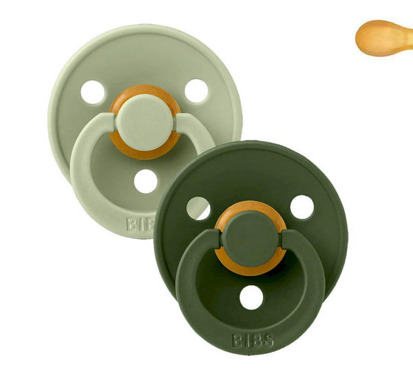 Pack 2 Chupetas Bibs Simétricas Sage/Hunter Green - Tam.1 - +0meses